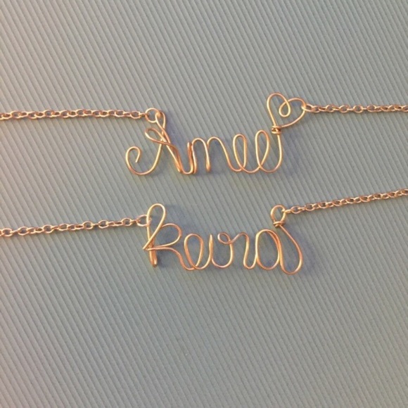 ONE TIME OFFER custom wire name necklace Silver - Picture 7 of 7